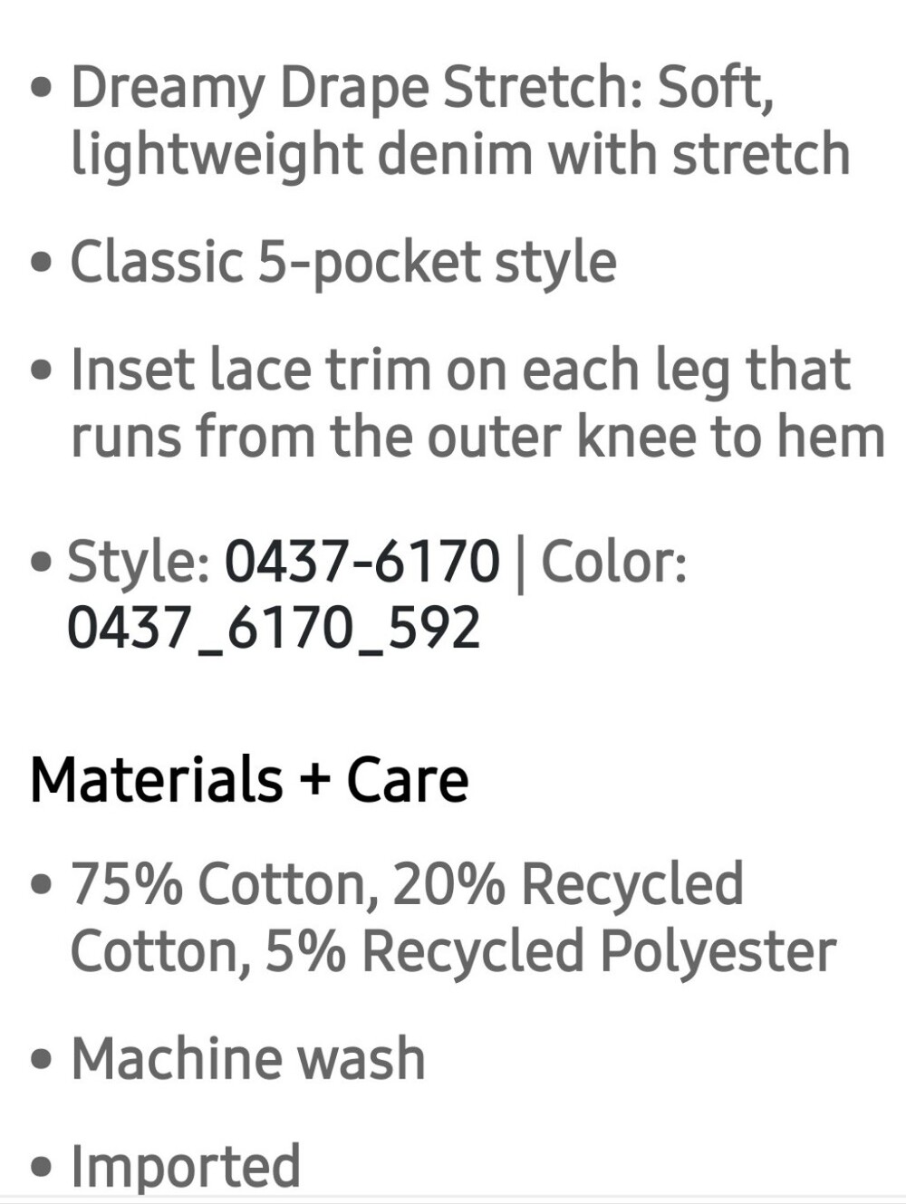 AE DREAMY DRAPE ULTRA WIDE LEG Low Rise Lace Crochet Jeans NEW MSRP $84.95 Sz000 - Picture 13 of 16